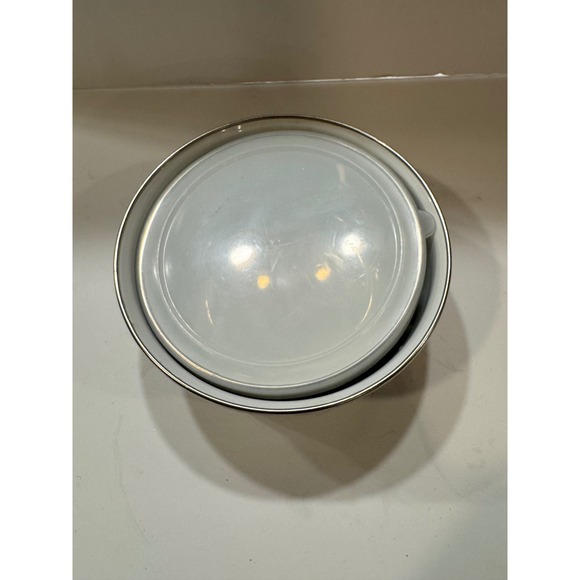 Enamel Bowls Set Blue stacking Iris Floral Design Kitchenware one lid B2.50 - Picture 8 of 9